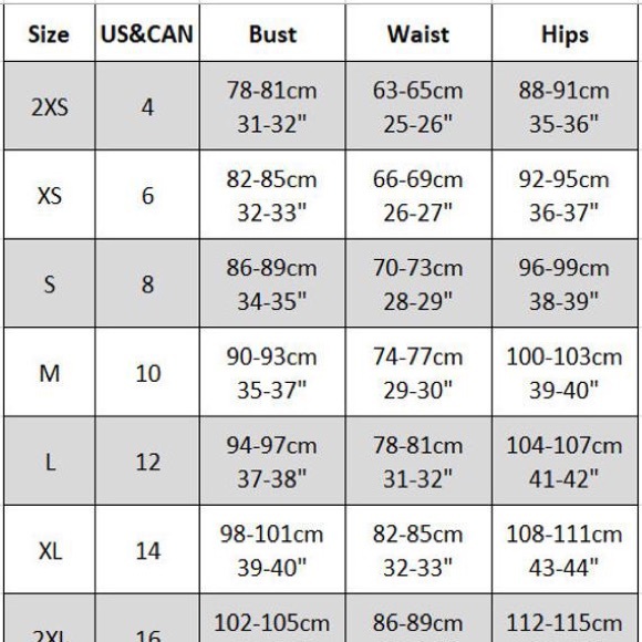 Women/Junior Sizing Chart (Approx.) - Picture 3 of 4